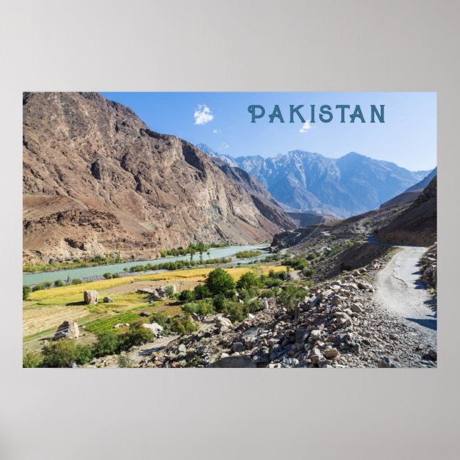 Anpassningsbar Text Pakistan Poster (Framsidan)