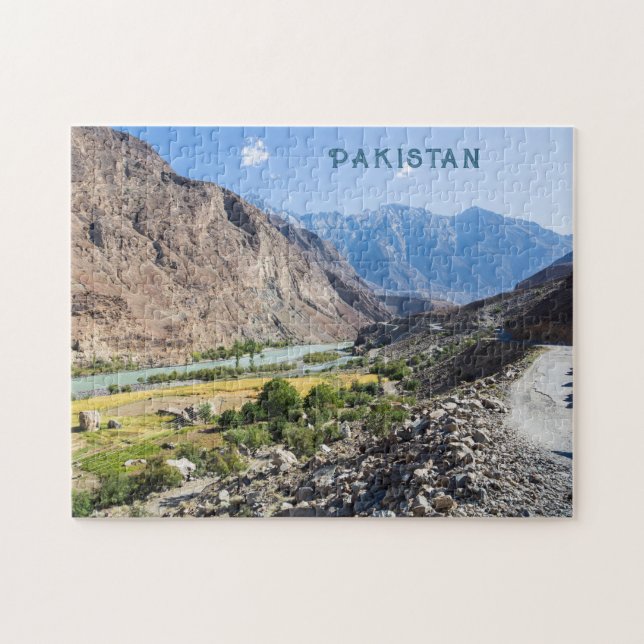 Anpassningsbar Text Pakistan Pussel (Horisontell)
