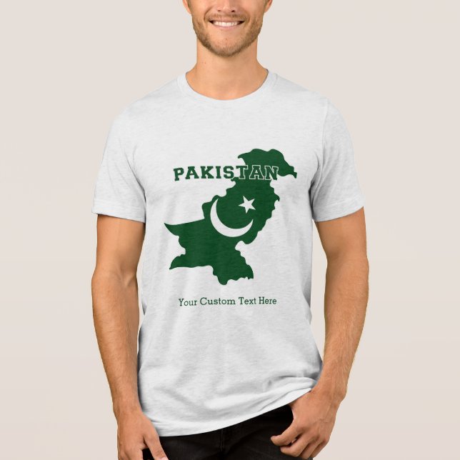 Anpassningsbar Text Pakistan T Shirt (Framsida)