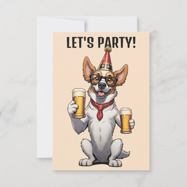 Anpassningsbar Text Party Animal (Framsida)