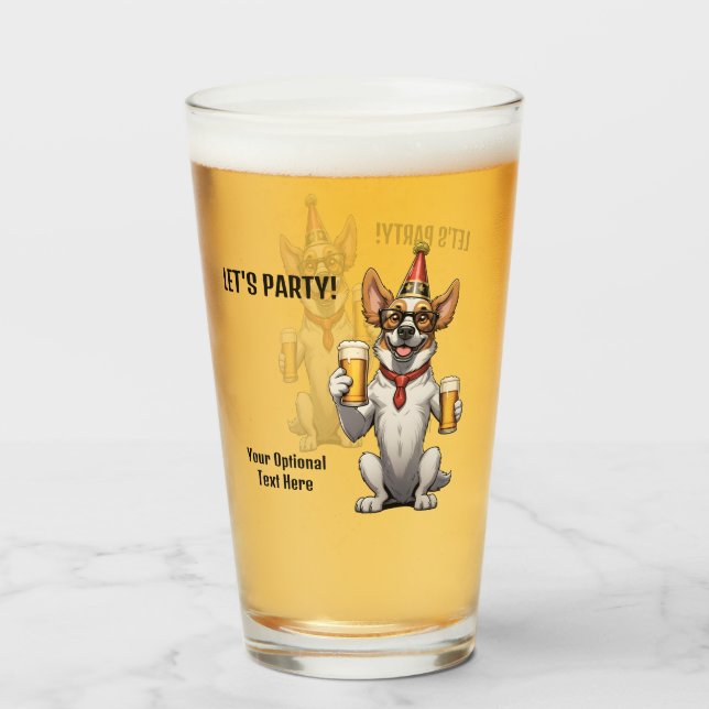 Anpassningsbar Text Party Animal Glaskopp (Baksida fylld)