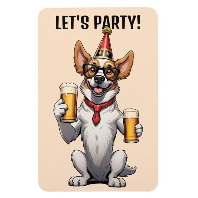 Anpassningsbar Text Party Animal Magnet (Vertikal)