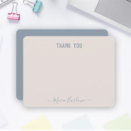 ANPASSNINGSBAR TEXT Personal Modern Script Calligr Anteckningskort