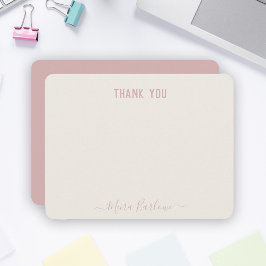 ANPASSNINGSBAR TEXT Personal Modern Script Calligr Anteckningskort