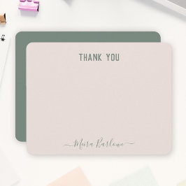 ANPASSNINGSBAR TEXT Personal Modern Script Calligr Anteckningskort