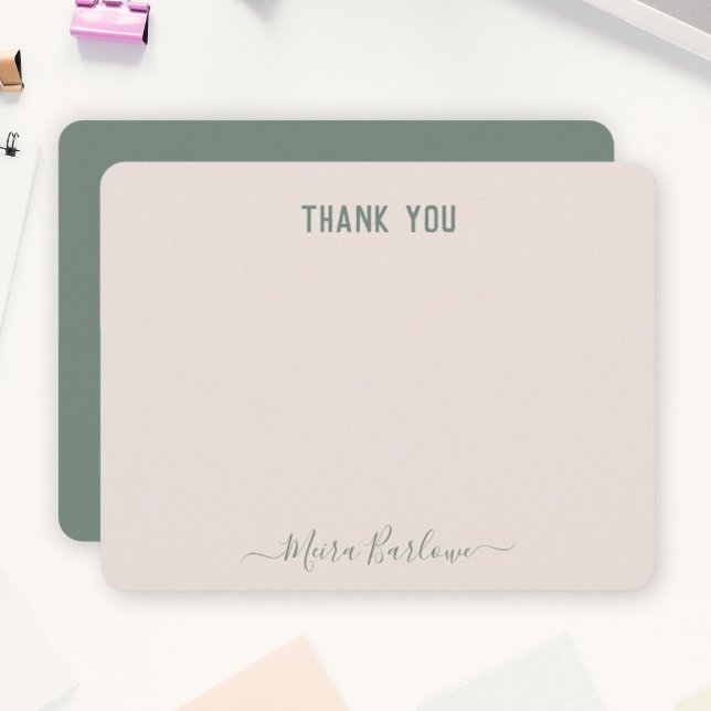 ANPASSNINGSBAR TEXT Personal Modern Script Calligr Anteckningskort (Skapare uppladdad)