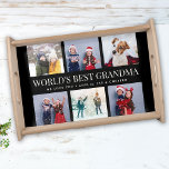 Anpassningsbar Text Photo Collage WORLDS BEST GRAN Frukostbricka<br><div class="desc">Världens bästa mormor! Modern familjekvarné,  den här anpassningsbarnas textfotosamlingskonstruktion gör en vacker visning för ditt favoritbilder barn,  barnbarn,  bröllop eller andra speciella tillfällen. Underbar gåva till morföräldrar! 2 linjer av anpassadet i sin helhet.</div>