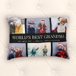 Anpassningsbar Text Photo Collage WORLDS BEST GRAN Prydnadskudde<br><div class="desc">Modern familjekvarné,  den här anpassningsbarnas textfotosamlingskonstruktion gör en vacker visning för ditt favoritbilder barn,  barnbarn,  bröllop eller andra speciella tillfällen. Underbar gåva till morföräldrar! 2 linjer av anpassadet i sin helhet.</div>