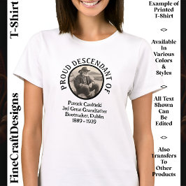 Anpassningsbar Text Photo, Irish Roots St Patrick' T Shirt