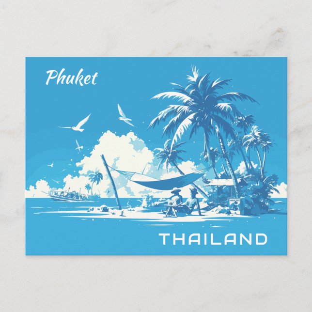 Anpassningsbar Text Phuket Thailand vykort (Framsida)