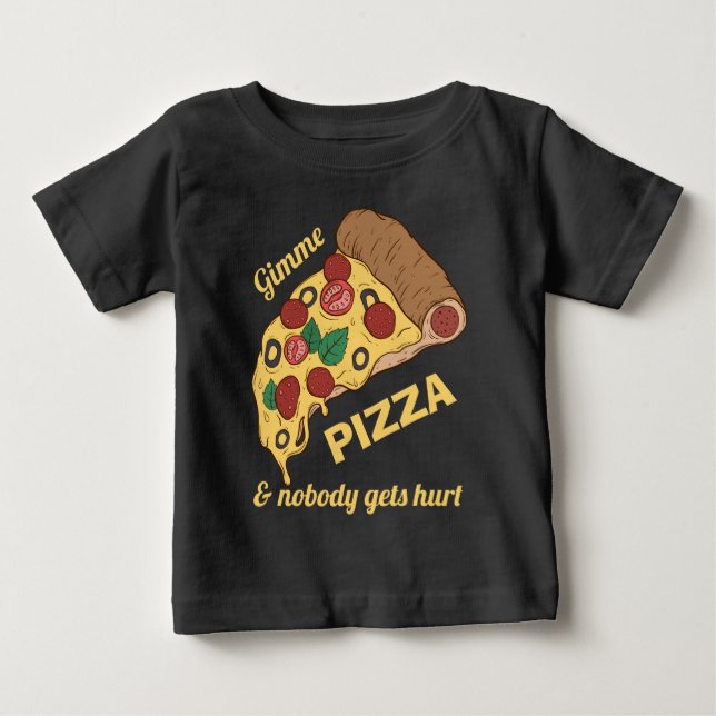 Anpassningsbar Text Pizza Segment Skjortor & jacka Tee (Framsida)