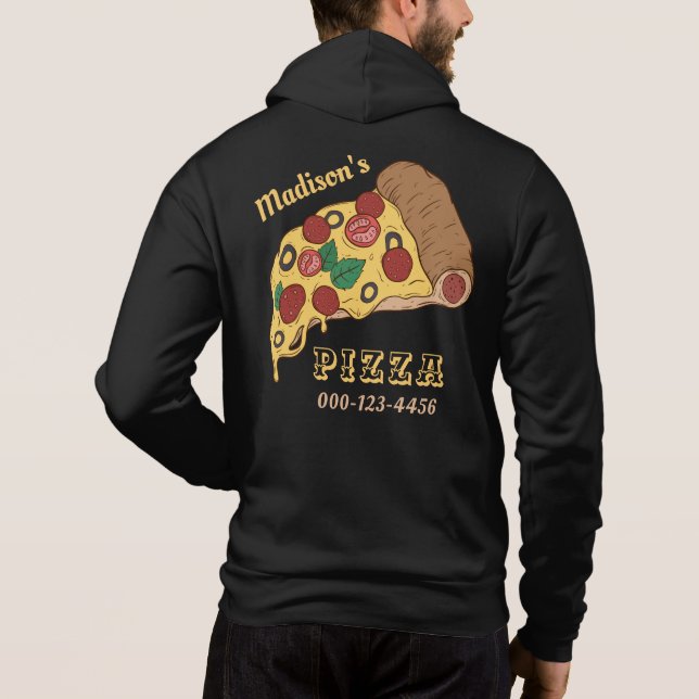 Anpassningsbar text PIZZA T Shirt (Baksida)