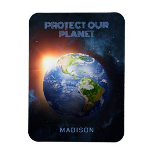 Anpassningsbar Text Planet Earth Magnet