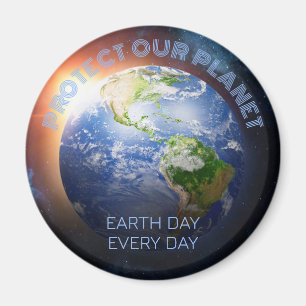 Anpassningsbar Text Planet Earth Magnet