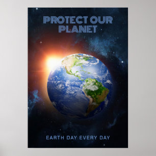Anpassningsbar Text Planet Earth Poster
