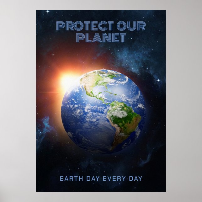 Anpassningsbar Text Planet Earth Poster (Framsidan)
