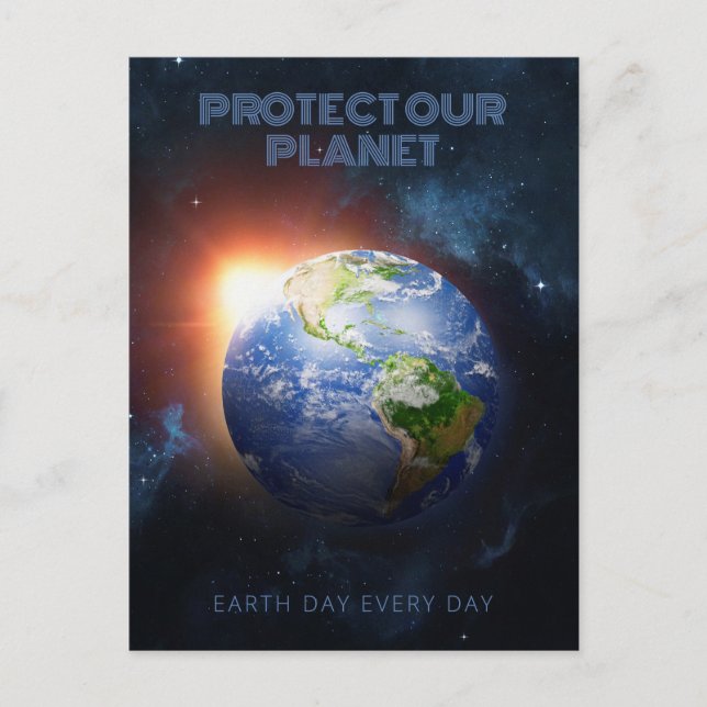 Anpassningsbar Text Planet Earth Vykort (Framsida)
