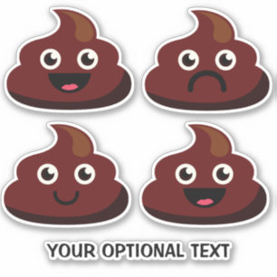 Anpassningsbar Text Poop-klistermärken Klistermärken