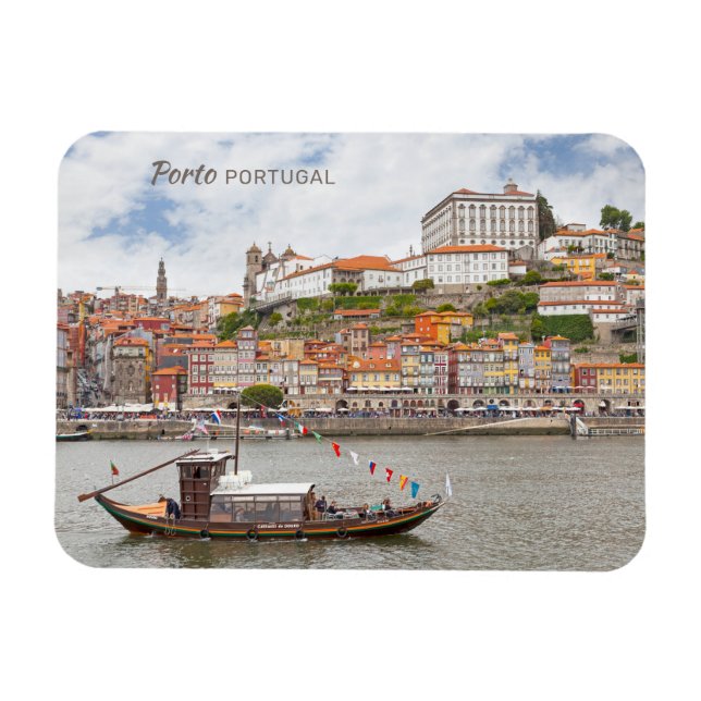 Anpassningsbar Text Porto Portugal Magnet (Horisontell)