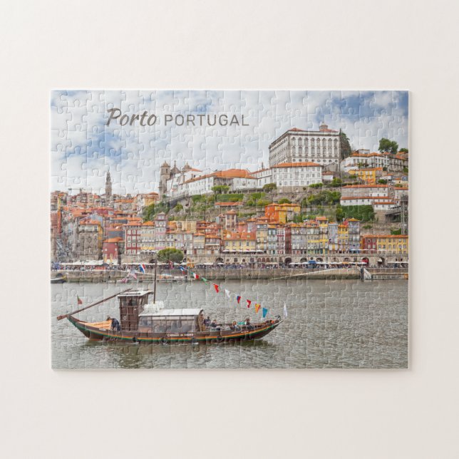 Anpassningsbar Text Porto Portugal Pussel (Horisontell)