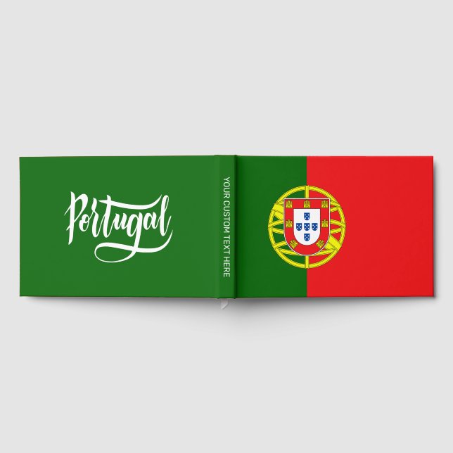 Anpassningsbar Text Portugals Flagga Gästböcker (Full)