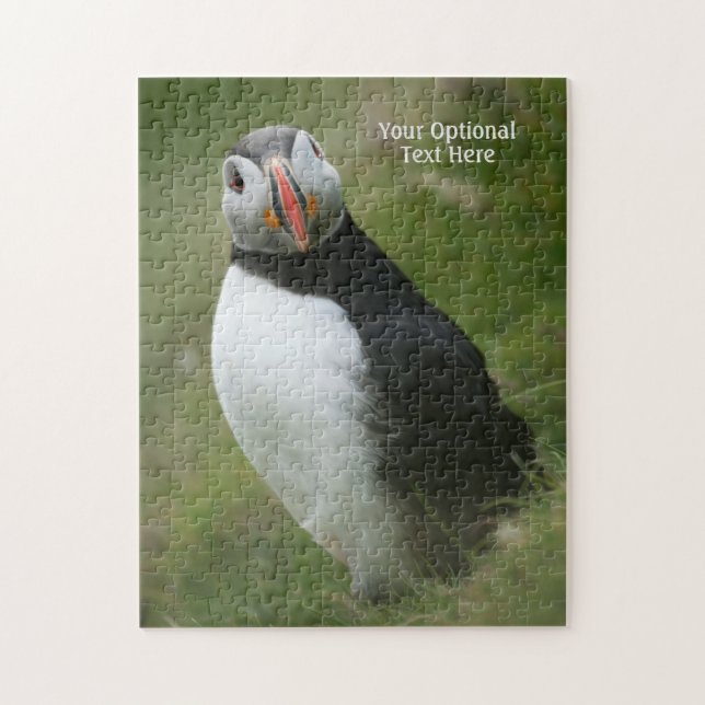 Anpassningsbar text Puffin-pussel Pussel (Vertikal)