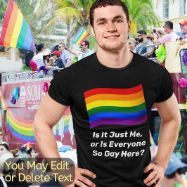 Anpassningsbar Text Rainbow Flagga Gay pride Flagg T Shirt