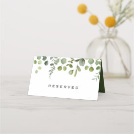 Anpassningsbar Text Reserved Eucalyptus Bröllop Placeringskort