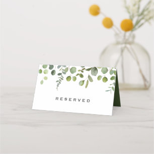 Anpassningsbar Text Reserved Eucalyptus Bröllop Placeringskort