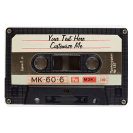 Anpassningsbar Text/Retro Kärlek Music Cassette Mi Magnet
