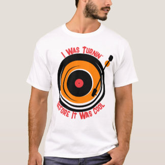 Anpassningsbar text retro-musikvändbar vinyl-LP-po T Shirt