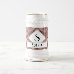 Anpassningsbar Text/Ro Guld Art Deco Metallisk Ele Sejdel