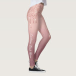 Anpassningsbar Text Ro Guld  Glitter Drivrutiner f Leggings<br><div class="desc">Anpassningsbar Text Ro Guld Glitter Gnistra Drips Bröllop eller Party eller Leverans / Mort - Lägg till din unika text / Namn eller Ta bort text - Gör din Speciella gåva - Ändra storlek och flytta eller ta bort och lägg till text / inslag med anpassning verktyg. Utformning efter MIGNED....</div>