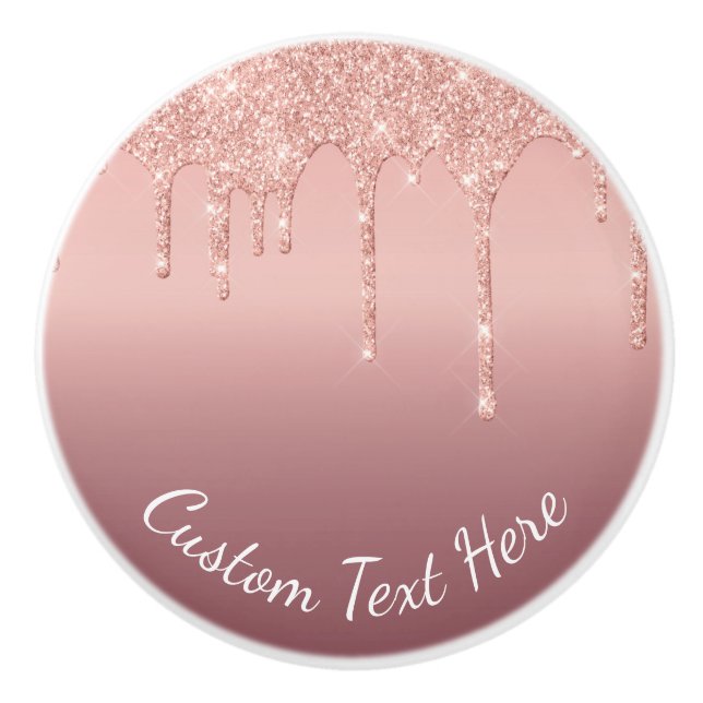 Anpassningsbar Text Ro Guld  keramiska knuten Glit Knopp (Framsidan)