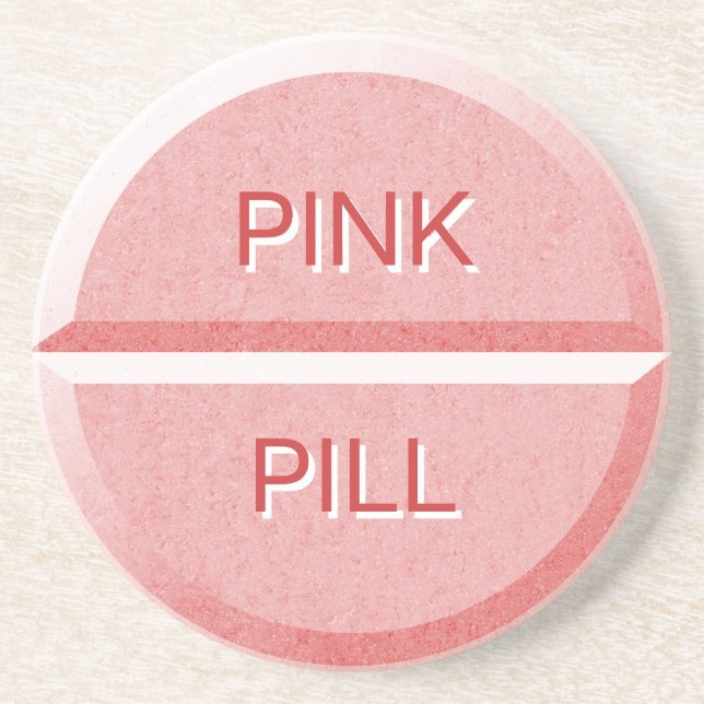 Anpassningsbar Text Rosa Pill Tablet Underlägg (Framsidan)