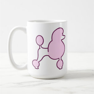 Anpassningsbar Text Rosa Pudel Kaffemugg