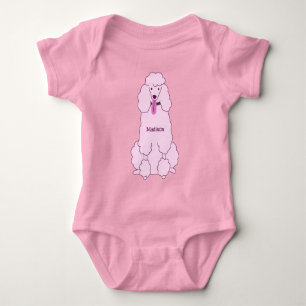Anpassningsbar Text Rosa Pudel T Shirt