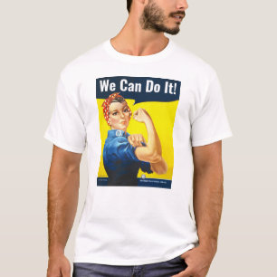 Anpassningsbar text, Rosie the Riveter "Vi kan gör T Shirt