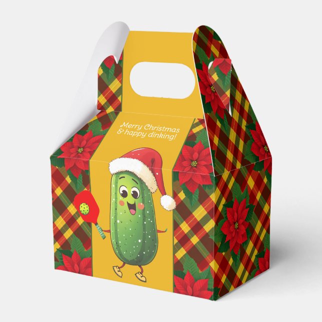 Anpassningsbar text Santa's Pickleball Rally Presentaskar (Framsidan Sidan)