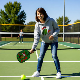 Anpassningsbar text Santa's Pickleball Rally T Shirt