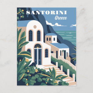 Anpassningsbar Text Santorini Grekland Vykort