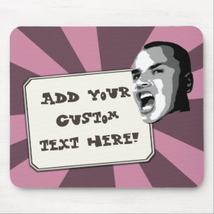 Anpassningsbar Text Shout på alla Färg-ljusstrålar Musmatta