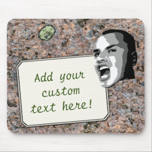 Anpassningsbar Text Shout på Neutralt Sten Struktu Musmatta