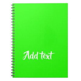 Anpassningsbar text skarp grönt tom anteckningsbok