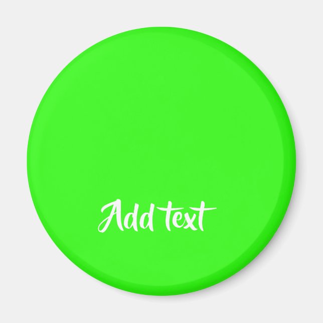 Anpassningsbar text skarp grönt tom magnet (Framsidan)