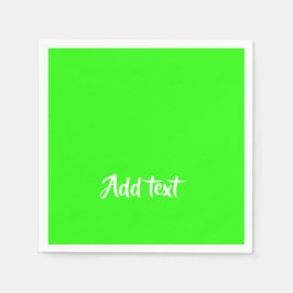Anpassningsbar text skarp grönt tom pappersservett