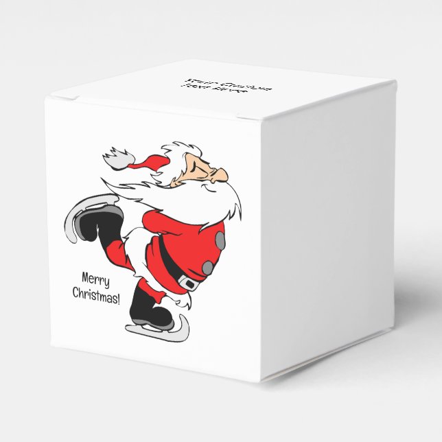 Anpassningsbar Text Sking Santa Presentaskar (Framsidan Sidan)