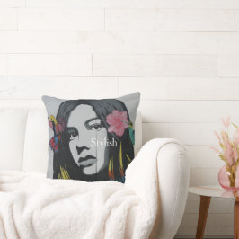 Anpassningsbar text Snyggt  vattenfärgmåla måla Kudde