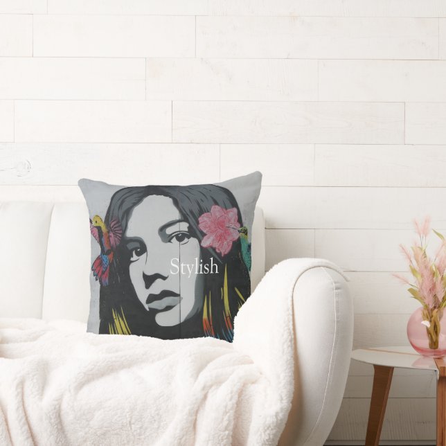 Anpassningsbar text Snyggt  vattenfärgmåla måla Kudde (Soffa)