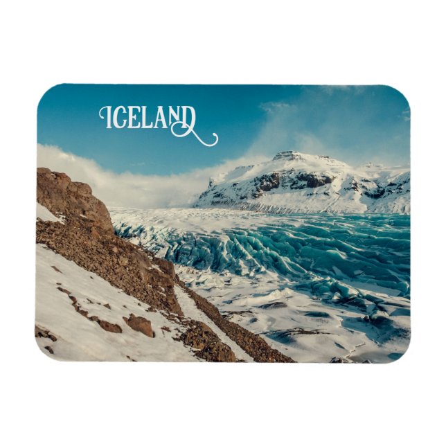 Anpassningsbar Text Solheimajokull, Island Magnet (Horisontell)